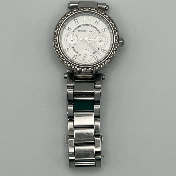 MICHAEL KORS MK5615 Silver Watch with Crystals Working & 3 Extra Links main image 4